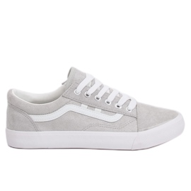 Gris Zapatillas grises Mujer B70A PLATA / BLANCO