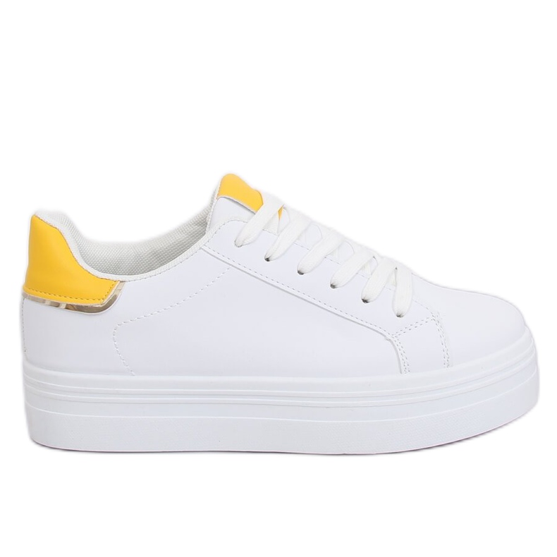 Deportivas de suela alta blanco y amarillo B0-31 BLANCO / AMARILLO Deportivas de suela alta blanco y amarillo B0-31 BLANCO / AMARILLO