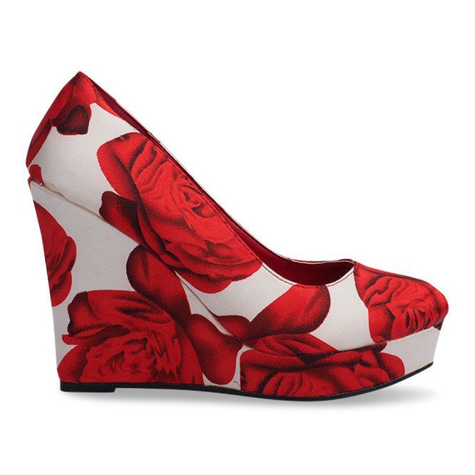 Salón Lacado Con Cuña 2011-40 Rojo blanco Salón Lacado Con Cuña 2011-40 Rojo blanco