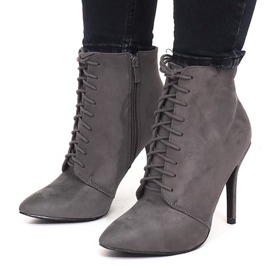 Botas De Tacón Alto LB-229 Gris