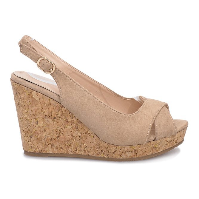 Sandalias con cuña beige de Greenhouse