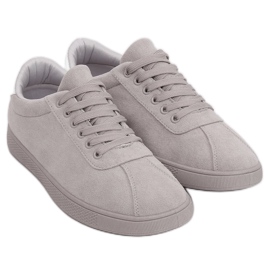 Gris Zapatillas grises de mujer LX-9857 Gris