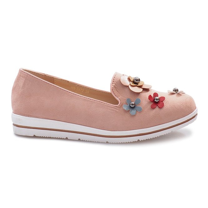 Tacones de cuña rosas multicolores rosado