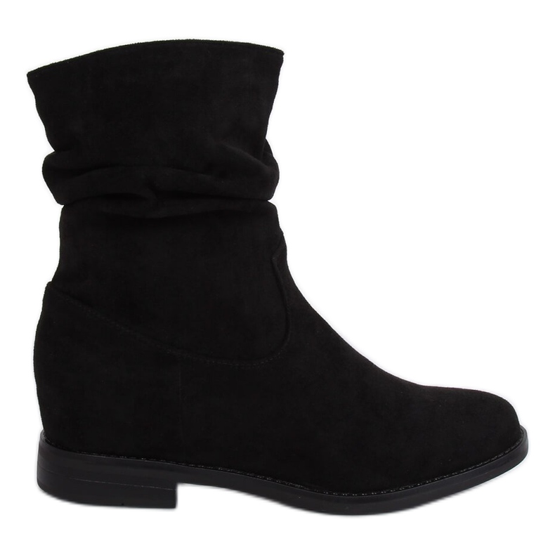 Botas negras con tacón de cuña oculto NC838 Negro