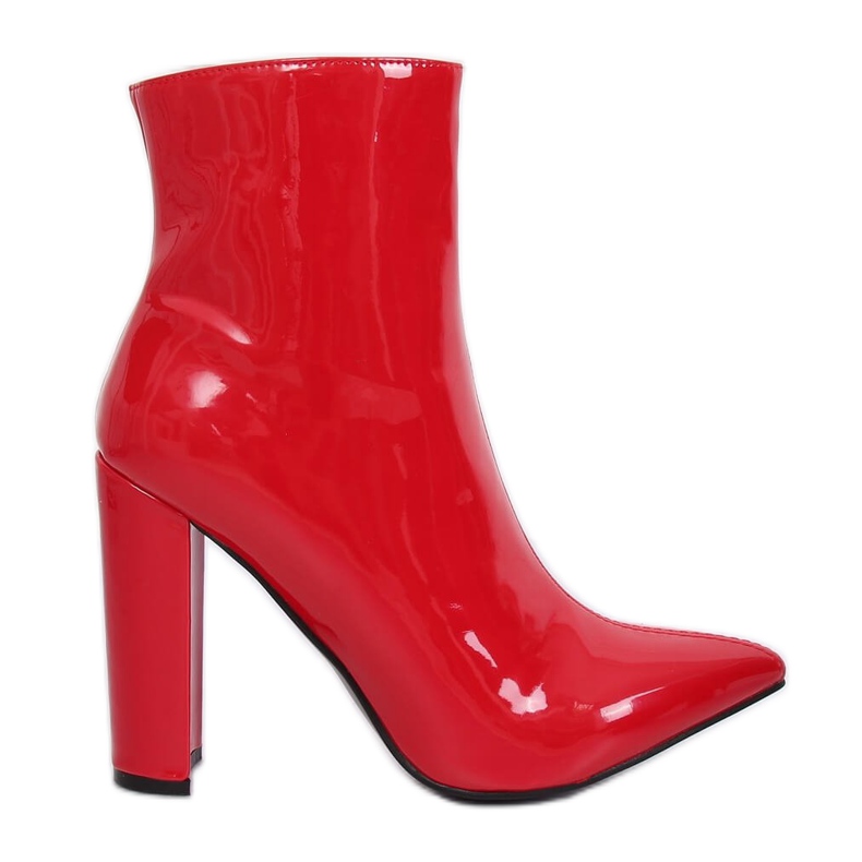 Botas de tacón lacado rojo NS065P Rojo Botas de tacón lacado rojo NS065P Rojo