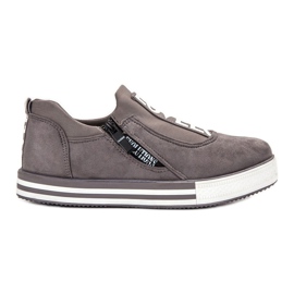 SHELOVET Zapatos deportivos Love Suede gris