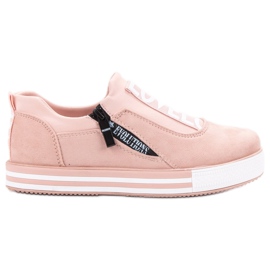 SHELOVET Zapatos deportivos Love Suede rosa