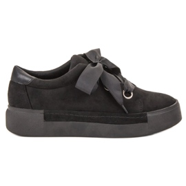 SHELOVET Zapatos atados con cinta negro