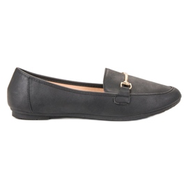 SHELOVET Mocasines de piel ecológica negro