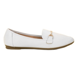SHELOVET Mocasines de piel ecológica blanco