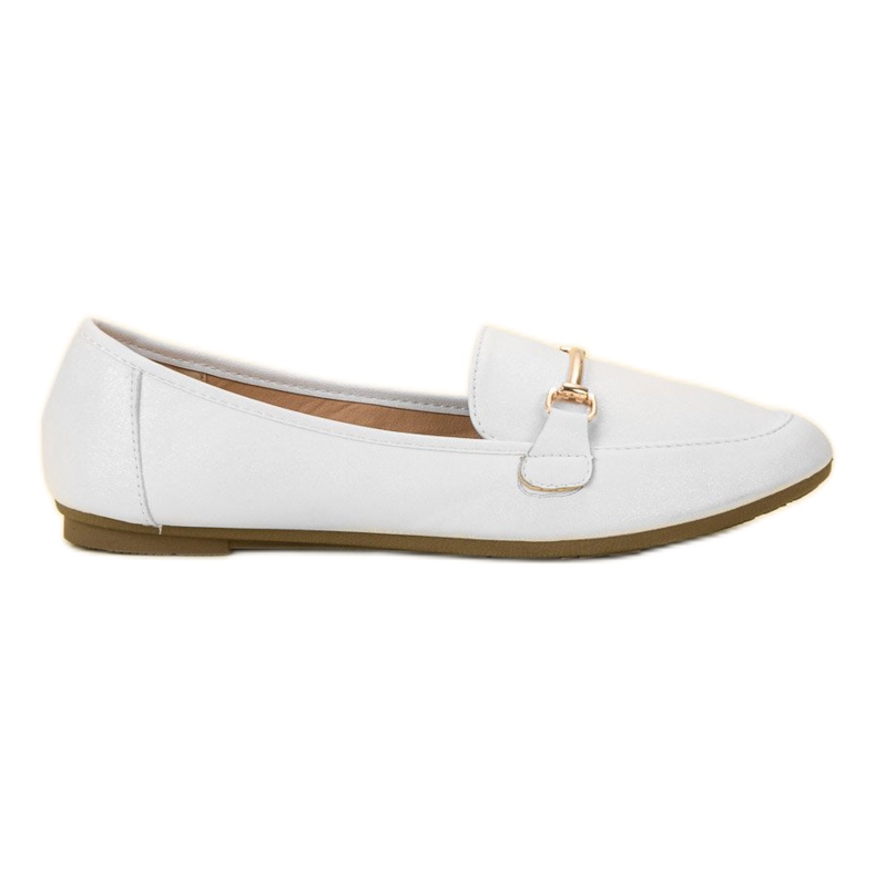 SHELOVET Mocasines de piel ecológica blanco