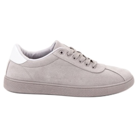 Ideal Shoes Zapatos grises con cordones