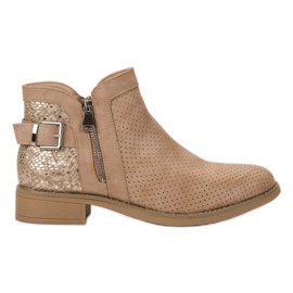 Bestelle Botas con estampado de serpiente en beige