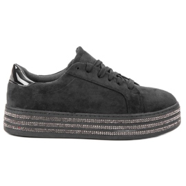 Bestelle Zapatos deportivos de gamuza negro