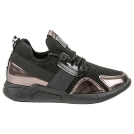 SHELOVET Zapatillas sin cordones negro cobre