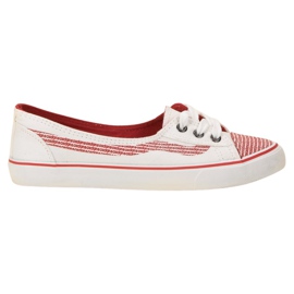 J. Star Zapatillas blancas blanco rojo J. Star Zapatillas blancas blanco rojo