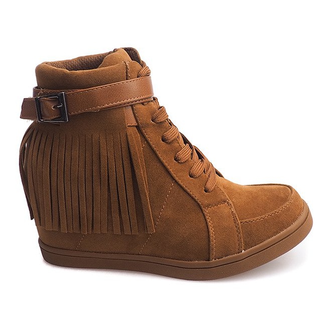 Deportivas Ante Boho Fringe 2030 Camel marrón