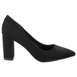 SHELOVET Bombas de gamuza negro