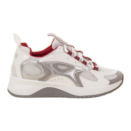 SHELOVET Calzado deportivo cómodo blanco gris