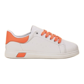 Ideal Shoes Calzado deportivo para mujer blanco naranja