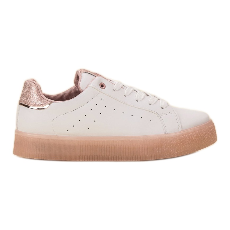 SHELOVET Zapatos deportivos blancos rosado