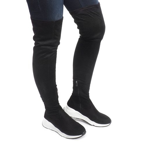 Botas Con Suelas Blancas 6680-PG Negra negro