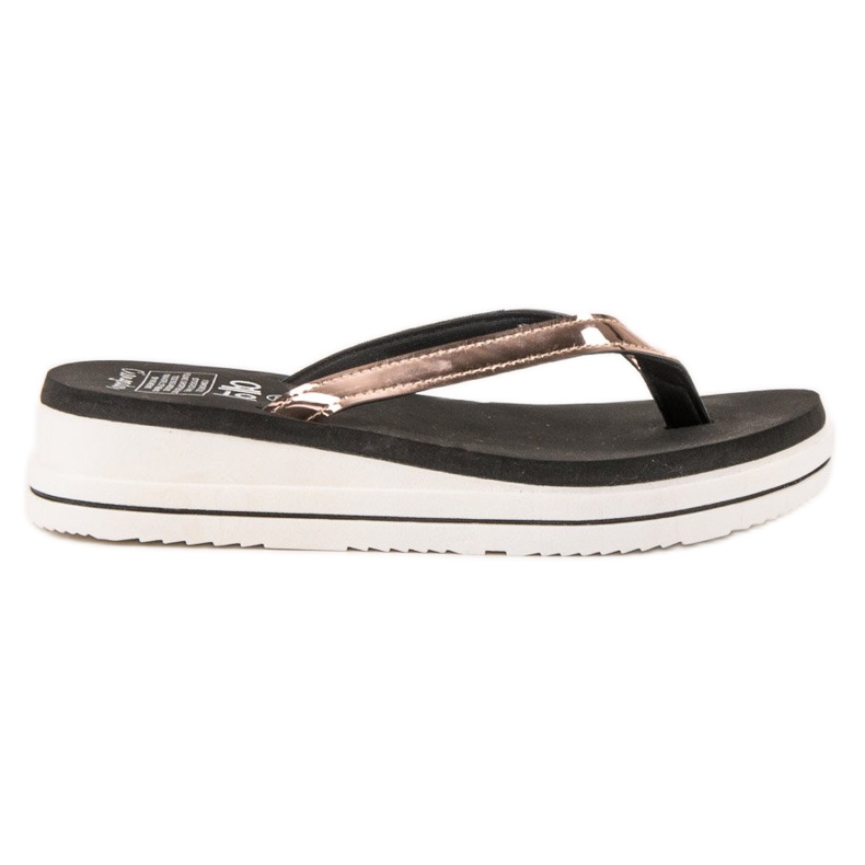 SHELOVET Chanclas de cuña amarillo