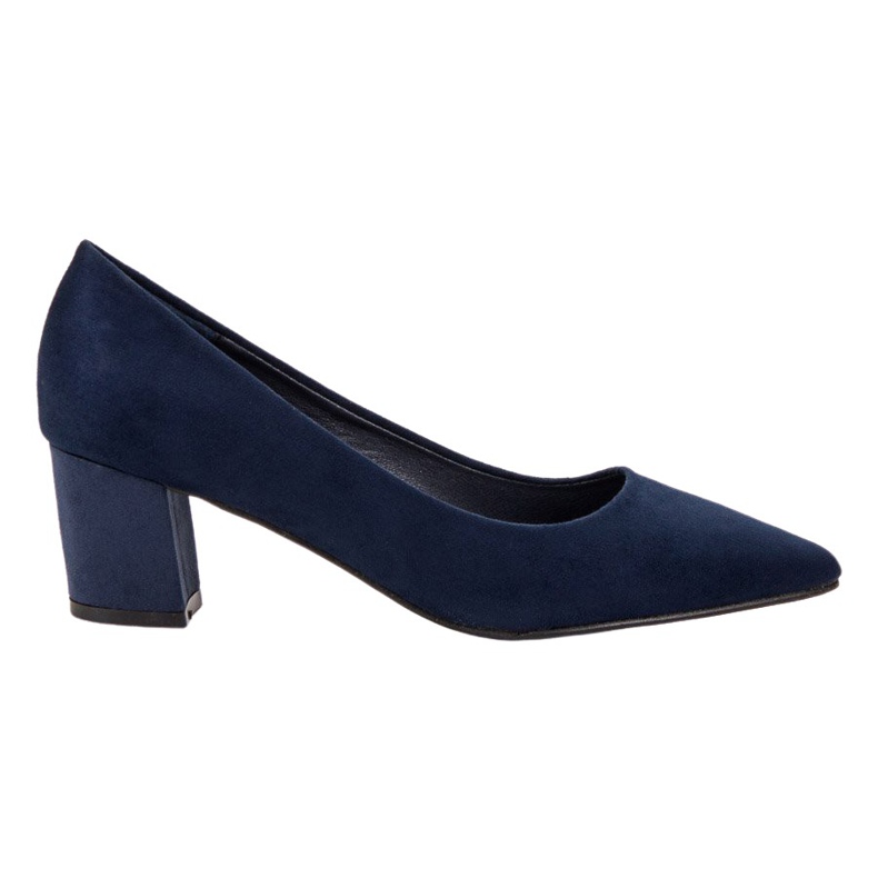 Small Swan Zapatos cómodos de gamuza azul