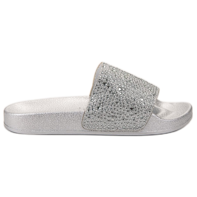 Evento Pantuflas plateadas para mujer gris