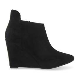 Zapatos de Salón con Cuña de Ante TL01-1 Negro