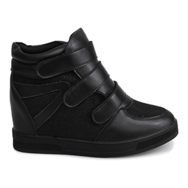 Zapatillas de cuña 7776 Negro