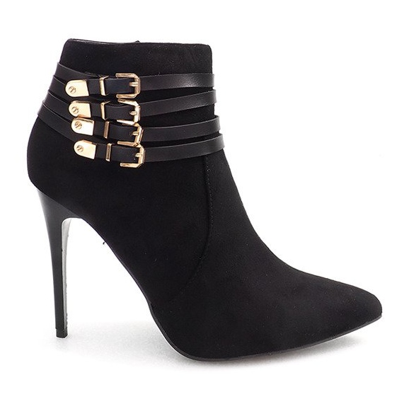 Botas De Tacón Alto Ante YS20-1 Negro
