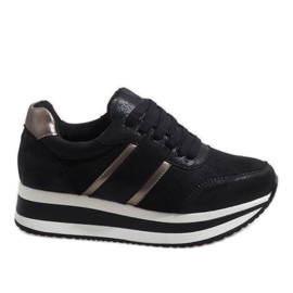 Zapatillas negras en la plataforma 99-09 negro Zapatillas negras en la plataforma 99-09 negro