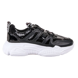Ax Boxing Zapatillas con lentejuelas negro