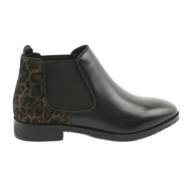 Caprice Botas de cuero para mujeres 25327 negro
