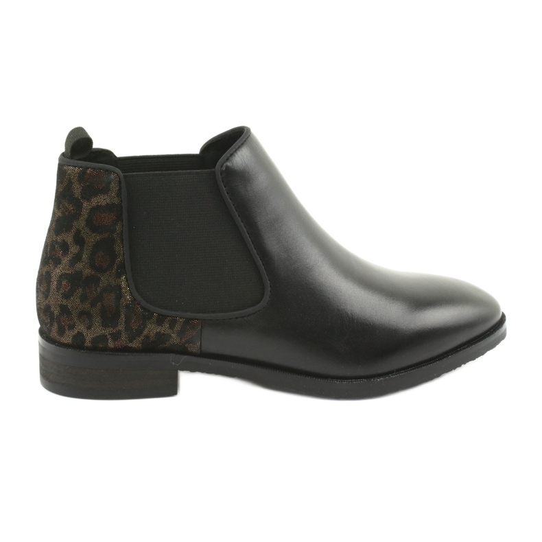 Caprice Botas de cuero para mujeres 25327 negro