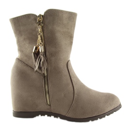 Botines beige AB02-36 Khaki