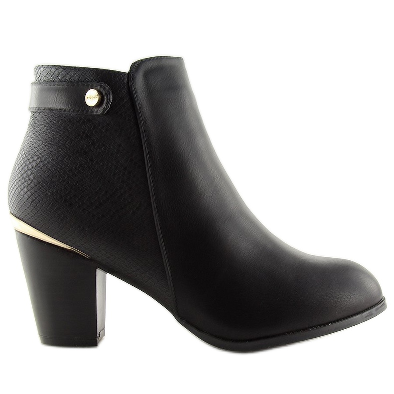 Botas negras de tacón F167 Black negro