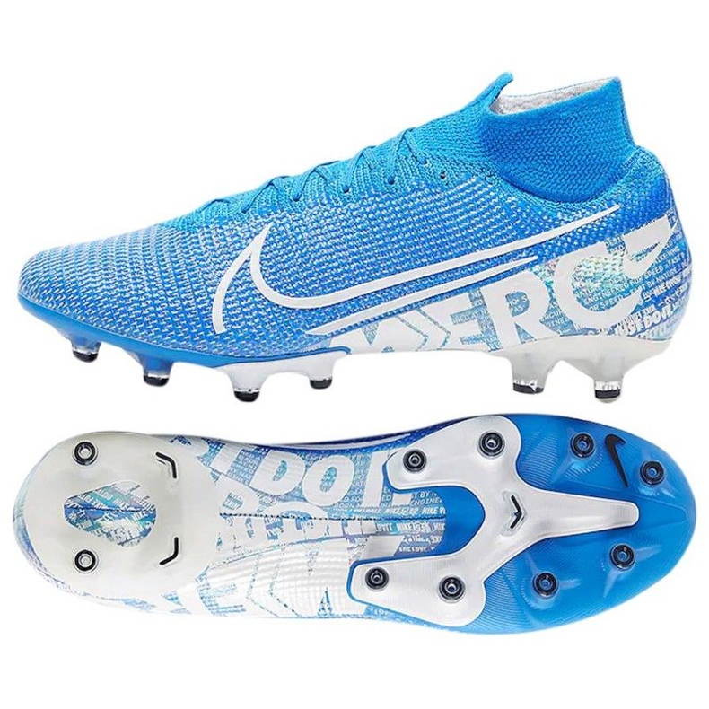 Nike Mercurial Superfly 7 Elite Ag Pro M AT7892414 azul blanco zapatos multicolor