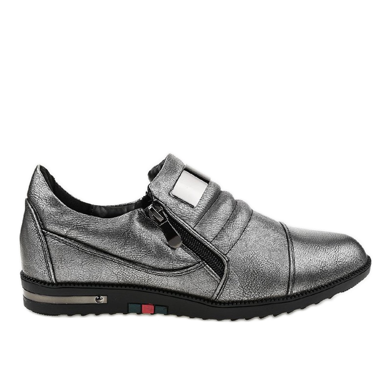 Zapatos grises con cremallera H034