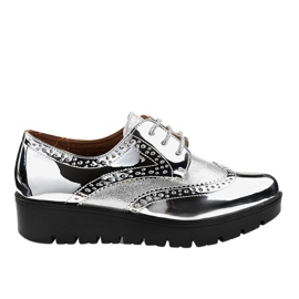 Zapato plateado con cordones TL-60 gris