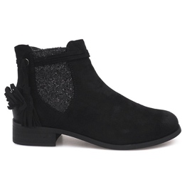 Botines de ante Jodhpur W132 Negro