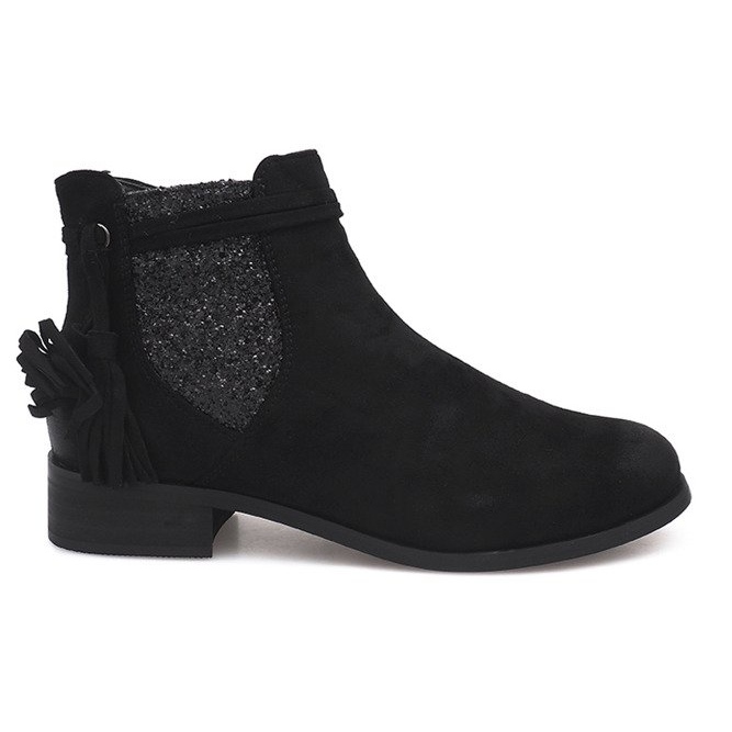 Botines de ante Jodhpur W132 Negro