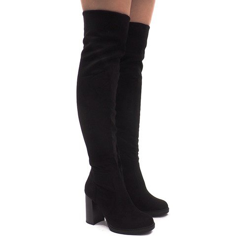 Botas de ante en poste SU-2730 Negro