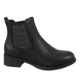 Kayla Shoes Botas negras de tacones altos aislantes 88053 negro