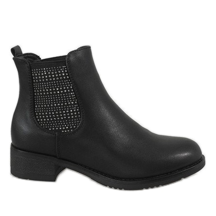 Kayla Shoes Botas negras de tacones altos aislantes 88053 negro