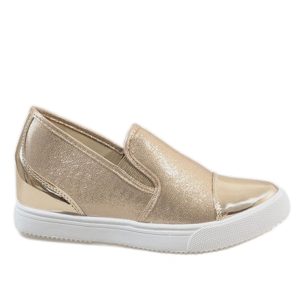 Zapatillas doradas en la cuña DD436-8 dorado