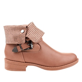 Botas rosas con hebilla y tachuelas GG-43P rosado