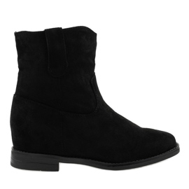 Botas sin cordones de ante negro NC837