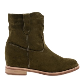 Botas sin cordones de ante verde NC837 Botas sin cordones de ante verde NC837